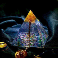 Awakening The Orange Tree Of Life Orgonite Crystal Pyramid