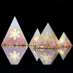 Pink Crystal Awakening Orgonite Pyramid