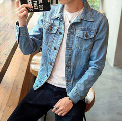 DIMUSI Spring Autumn Aesthetic Mens Denim Jacket Fashion Bomber Thin Ripped Denim Jacket Male Cowboy Jeans