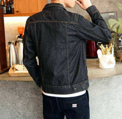 DIMUSI Spring Autumn Aesthetic Mens Denim Jacket Fashion Bomber Thin Ripped Denim Jacket Male Cowboy Jeans