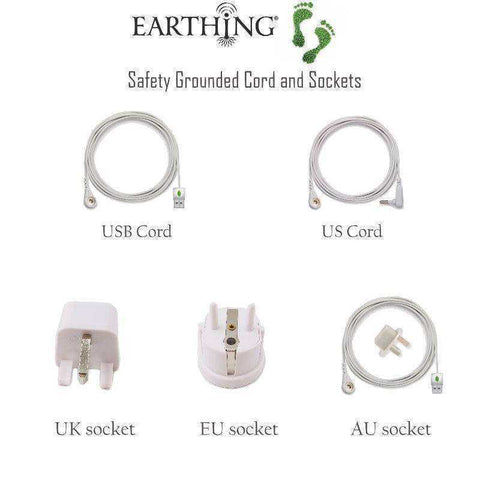 Earthing Socket plug with grounding cord for Earthing sheet /  pillow case / earthing mat