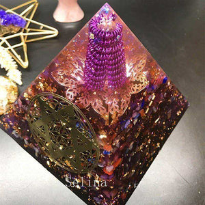 Fortune Awakening Orgone Energy Crystal Pyramid