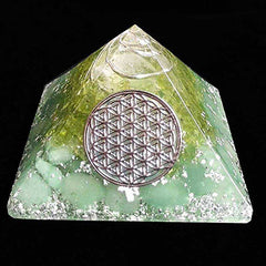 Chamuel Flower Of Life Anahata Awakening Orgonite Pyramid Orgone Energy (9cm)