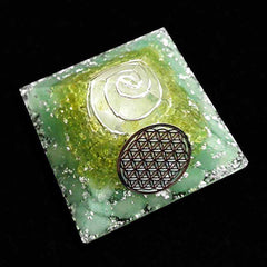 Chamuel Flower Of Life Anahata Awakening Orgonite Pyramid Orgone Energy (9cm)