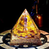 Wealth Awakening Orgonite Pyramid (13cm) Crystal Energy Converter Magic Reiki Ceremony