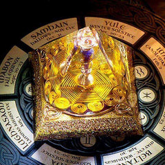 Wealth Awakening Orgonite Pyramid (13cm) Crystal Energy Converter Magic Reiki Ceremony