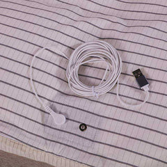 Striped Earthing Duvet Cover Bed Quilt Emf Protection