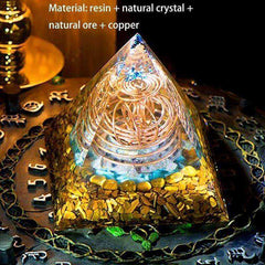 Mind Renewal Awakening Orgonite Crystal Pyramid (13cm)