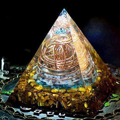 Mind Renewal Awakening Orgonite Crystal Pyramid (13cm)
