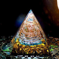 Mind Renewal Awakening Orgonite Crystal Pyramid (13cm)