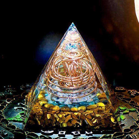 Image of Mind Renewal Awakening Orgonite Crystal Pyramid (13cm)