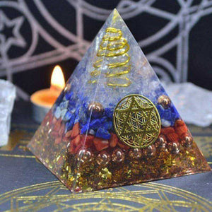 Good Luck Aura Rubilite Lapis Crystal Awakening Orgonite Pyramid Energy