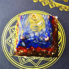 Good Luck Aura Rubilite Lapis Crystal Awakening Orgonite Pyramid Energy