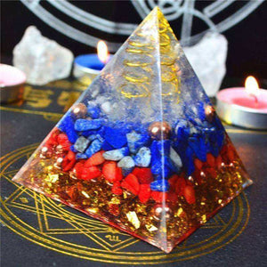 Good Luck Aura Rubilite Lapis Crystal Awakening Orgonite Pyramid Energy