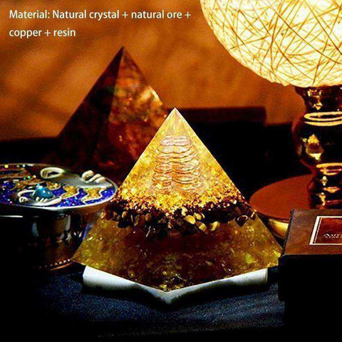 Image of Reiki Healing Awakening Crystal Orgonite Pyramid (8.5cm)