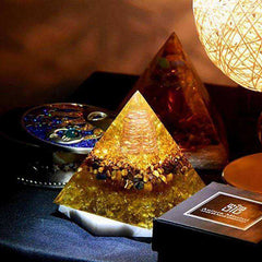 Reiki Healing Awakening Crystal Orgonite Pyramid (8.5cm)
