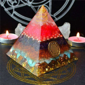 Aurora Sooth The Soul Awakening Orgonite Crystal Rune Pyramid