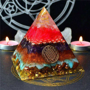 Aurora Sooth The Soul Awakening Orgonite Crystal Rune Pyramid