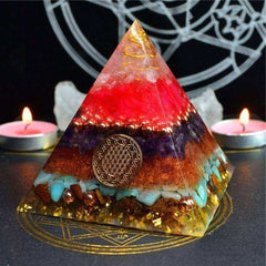 Aurora Sooth The Soul Awakening Orgonite Crystal Rune Pyramid