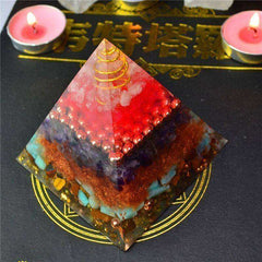 Aurora Sooth The Soul Awakening Orgonite Crystal Rune Pyramid