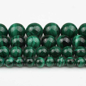 AAA Natural Malachite Round Loose Stone Beads Fit DIY Bracelet Necklace Needlework Beads For Jewelry Making 6 8 10 12 mm 7.5inch