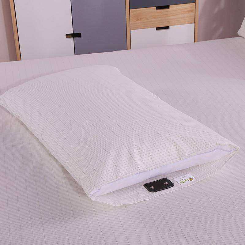 White Earthing Emf Protection Shielding Pillow Case