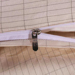 Beige Grounded Earthing Bedding Quilt Duvet Cover Emf Protection