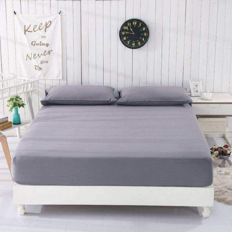 Grey Grounded Earthing Emf Protection Bed Sheet with 2 Pillow Cases