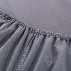 Grey Grounded Earthing Emf Protection Bed Sheet with 2 Pillow Cases