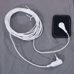 Grey Grounded Earthing Emf Protection Bed Sheet with 2 Pillow Cases