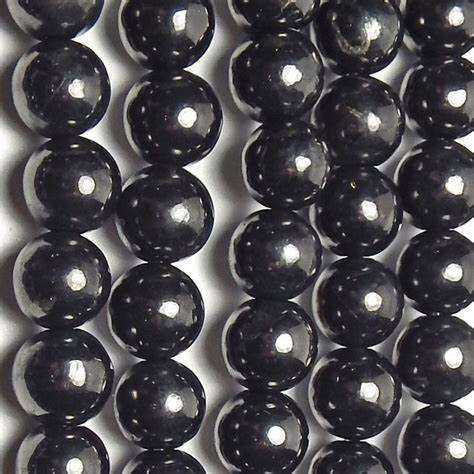 Image of Genuine Natural Coal Beads, Black Shungite Beads