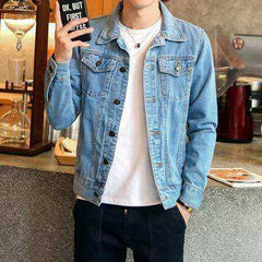 DIMUSI Spring Autumn Aesthetic Mens Denim Jacket Fashion Bomber Thin Ripped Denim Jacket Male Cowboy Jeans