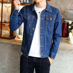 DIMUSI Spring Autumn Aesthetic Mens Denim Jacket Fashion Bomber Thin Ripped Denim Jacket Male Cowboy Jeans