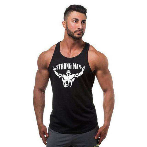 Image of Strong Man Aesthetic Tank Top Bodybuilding Fitness Clothing Men