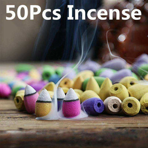 Image of 50Pcs Household Natural Tower Incense Aromatherapy Cones