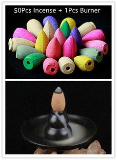 50Pcs Household Natural Tower Incense Aromatherapy Cones