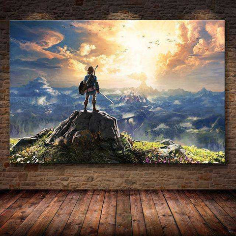 Image of The Legend of Zelda Breath Of The Wild HD Canvas Unframed Kids Poster Decoration Painting