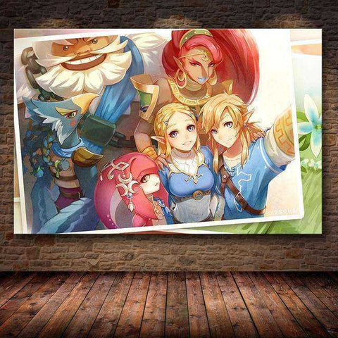 Image of The Legend of Zelda Breath Of The Wild HD Canvas Unframed Kids Poster Decoration Painting