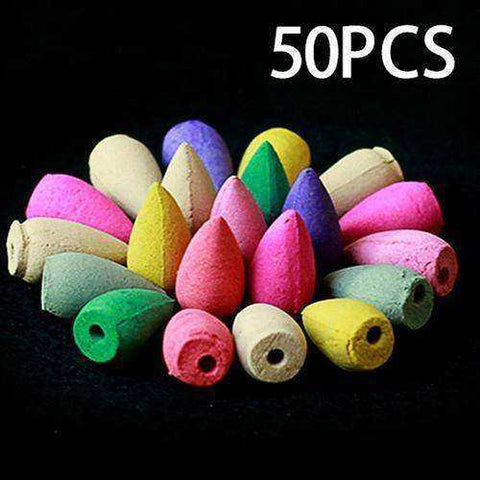 Image of 50Pcs Household Natural Tower Incense Aromatherapy Cones