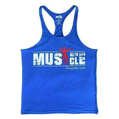 Muscle Alive To Make Fitness Great Aesthetic Apparel Bodybuilding Stringer Men