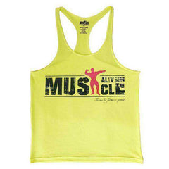 Muscle Alive To Make Fitness Great Aesthetic Apparel Bodybuilding Stringer Men
