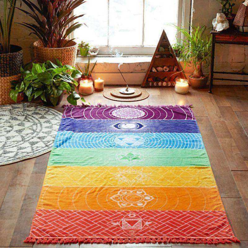 Chakra Hanging Mandala Praying Blanket