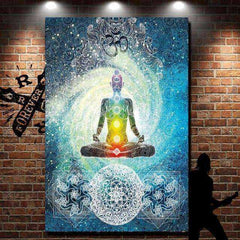 Awakening 7 Chakra Blue Tapestry Blanket
