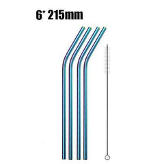 Reusable 304 Stainless Steel Straws & Cleaner Brush