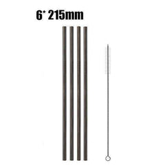 Reusable 304 Stainless Steel Straws & Cleaner Brush
