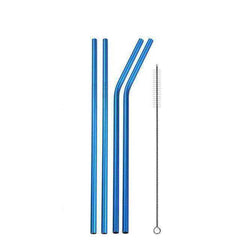 Reusable 304 Stainless Steel Straws & Cleaner Brush