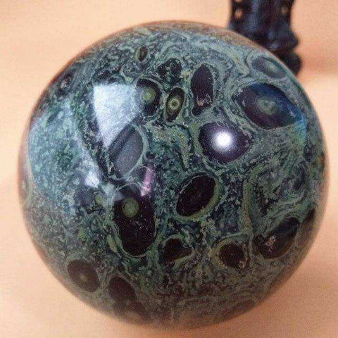 Image of Natural Green Peacock Crystal ball