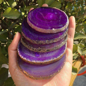 Purple Crystal Mineral Coasters