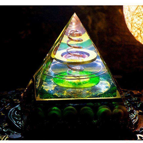 Image of Spiritual Joy Energy Amplifier Awakening Orgone Crystal Pyramid
