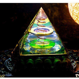 Spiritual Joy Energy Amplifier Awakening Orgone Crystal Pyramid